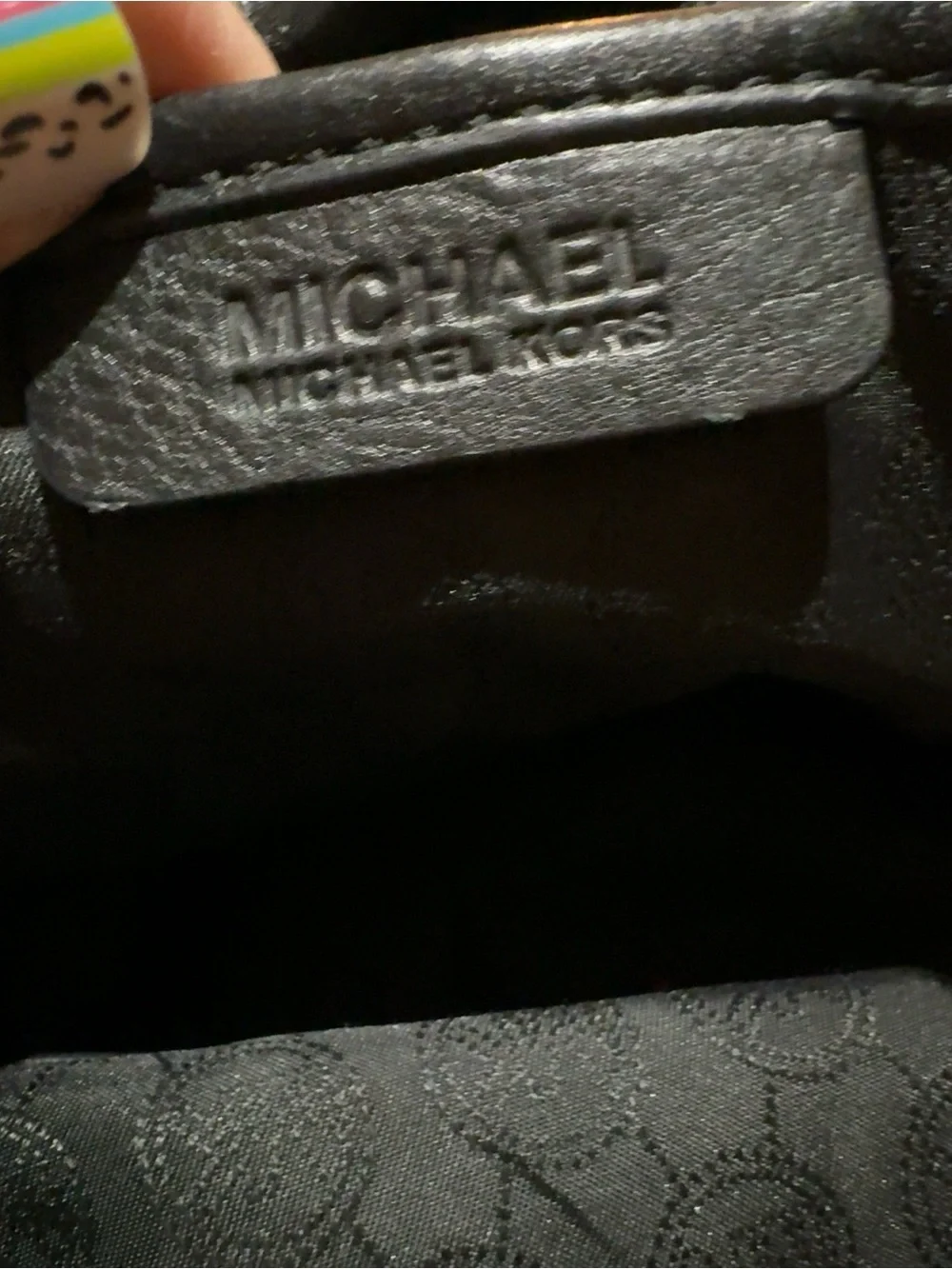Michael Kors Black Pebbled Leather Shoulder Hobo with Chain Accents